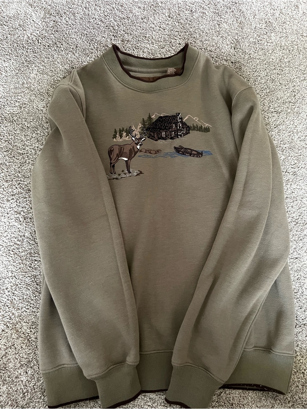 Olive Green Crewneck Sweater
